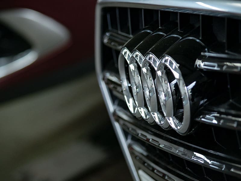 close up of audi