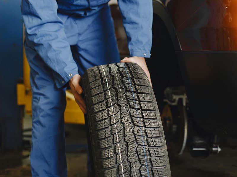 fitting new tyre